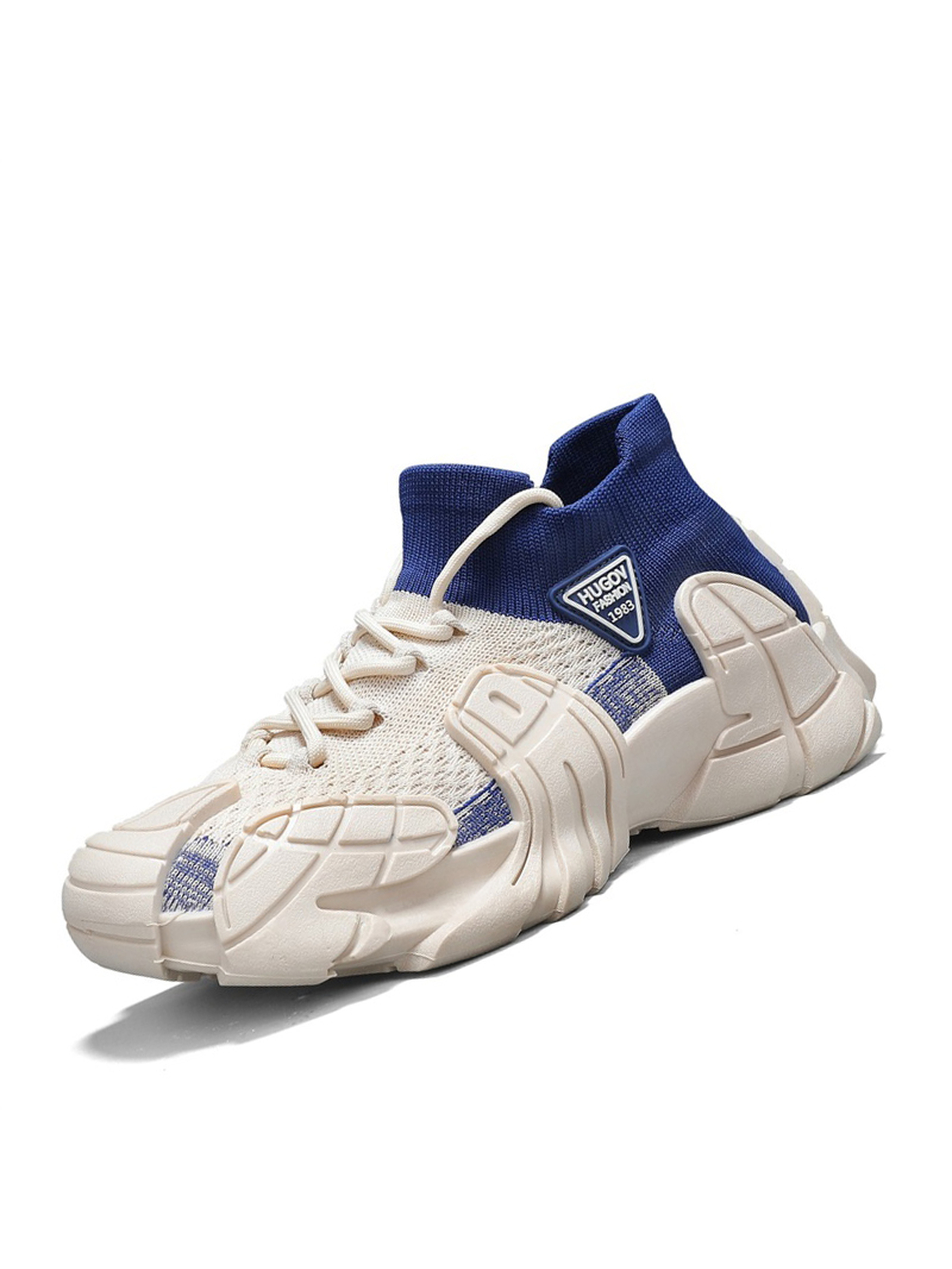 Textured Sole Knit Sneakers