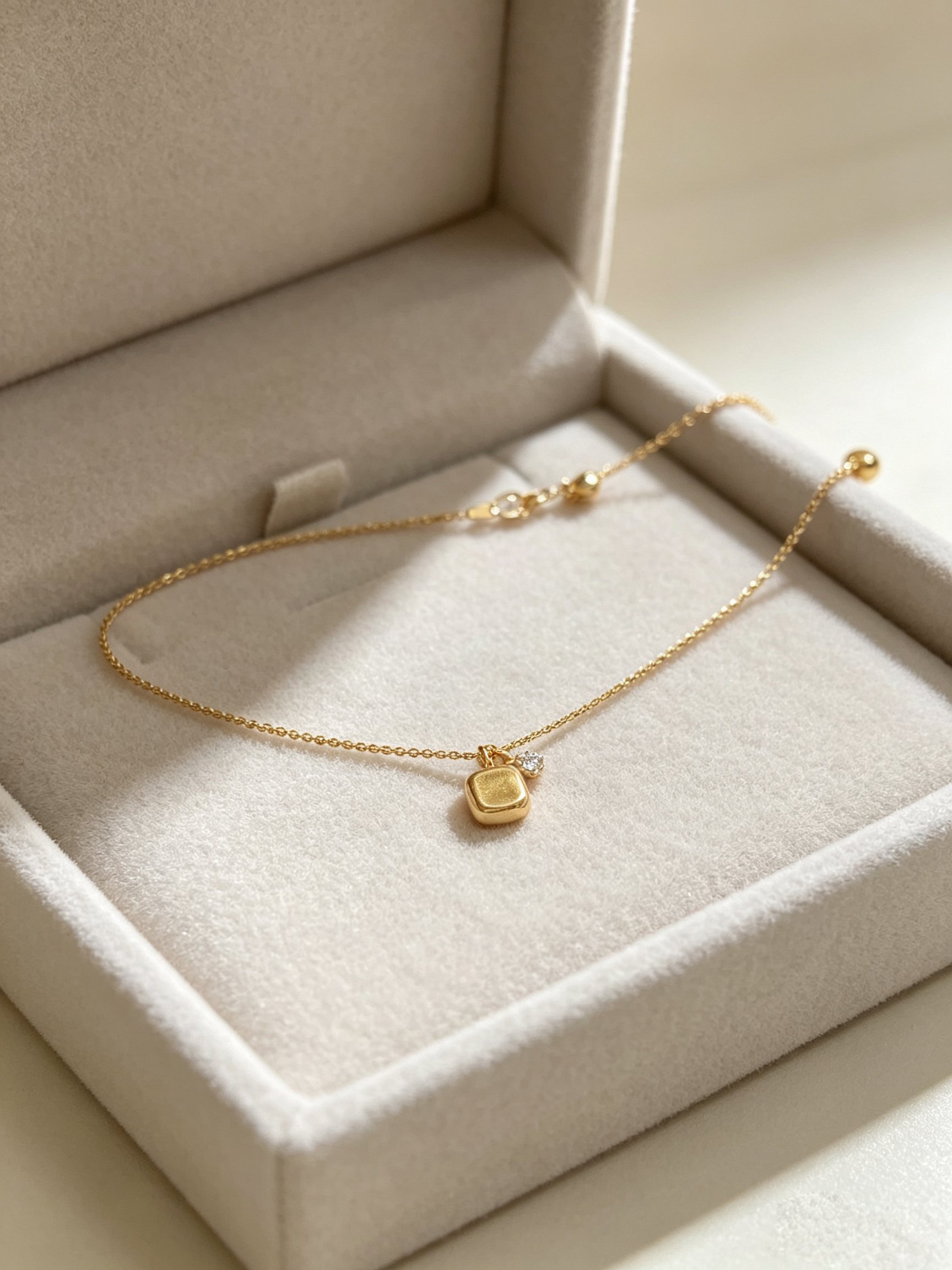 Gold Tone Charm Pendant Necklace