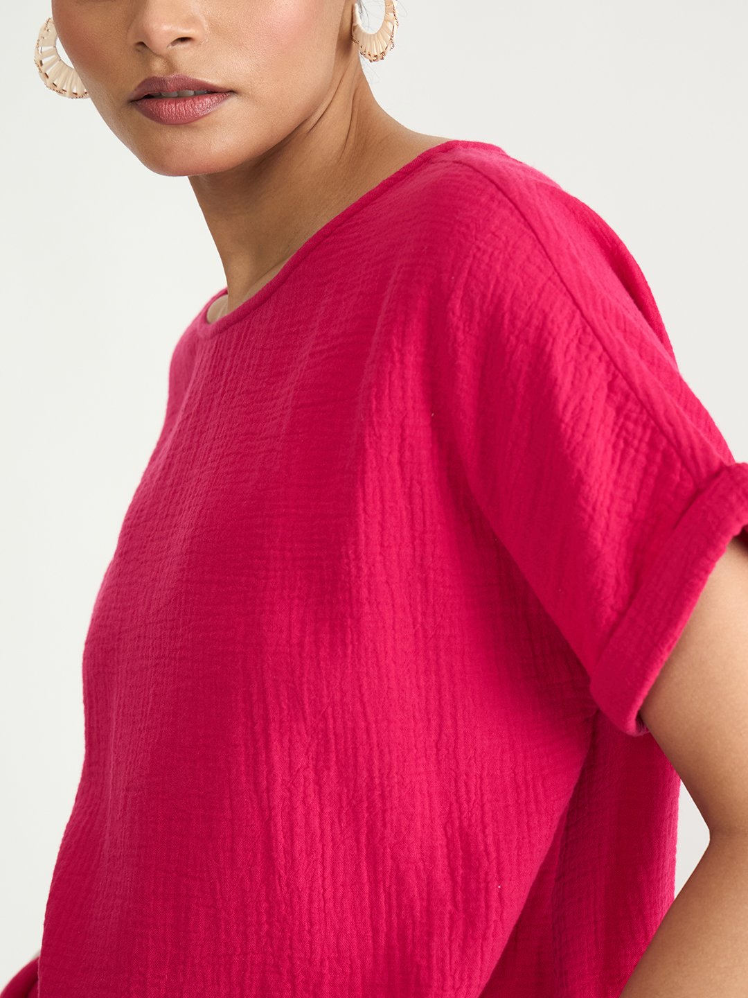 Pink Cotton Trousers and Top Co-Ord Set