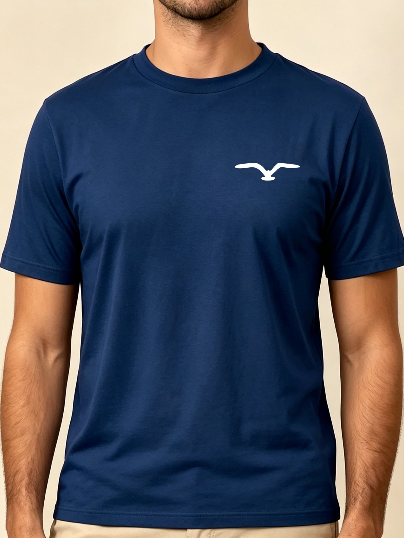 Navy Blue Round Neck Regular Fit T-Shirt