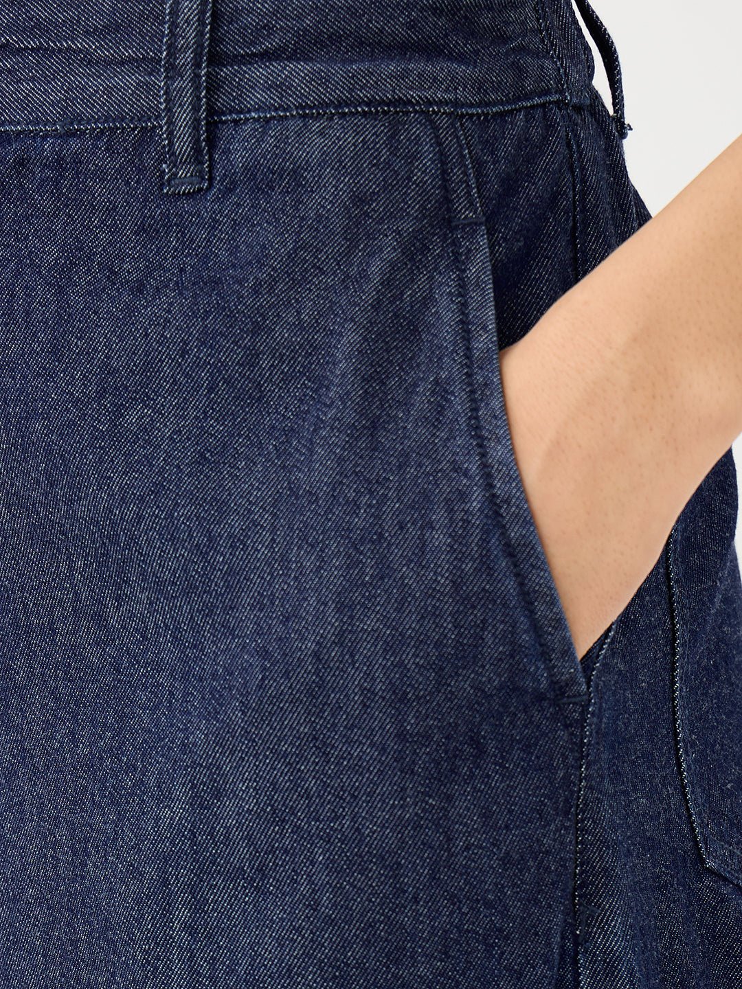 Navy Blue Mid-Rise Straight Denim Jeans