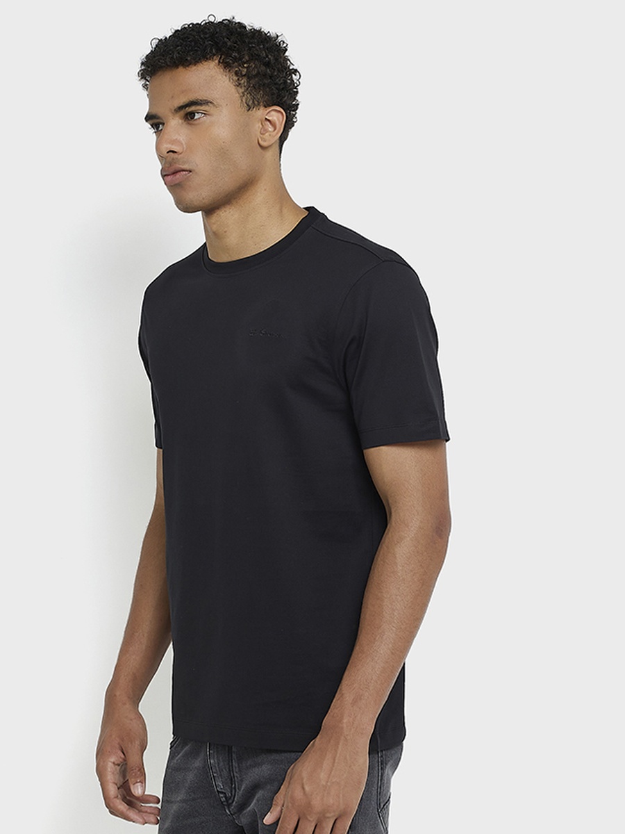 Crew Neck Mercerised Cotton T-Shirt