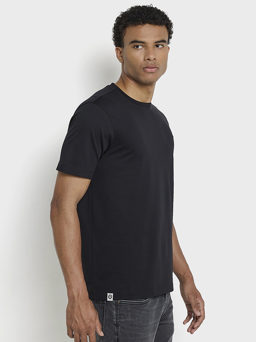 Crew Neck Mercerised Cotton T-Shirt