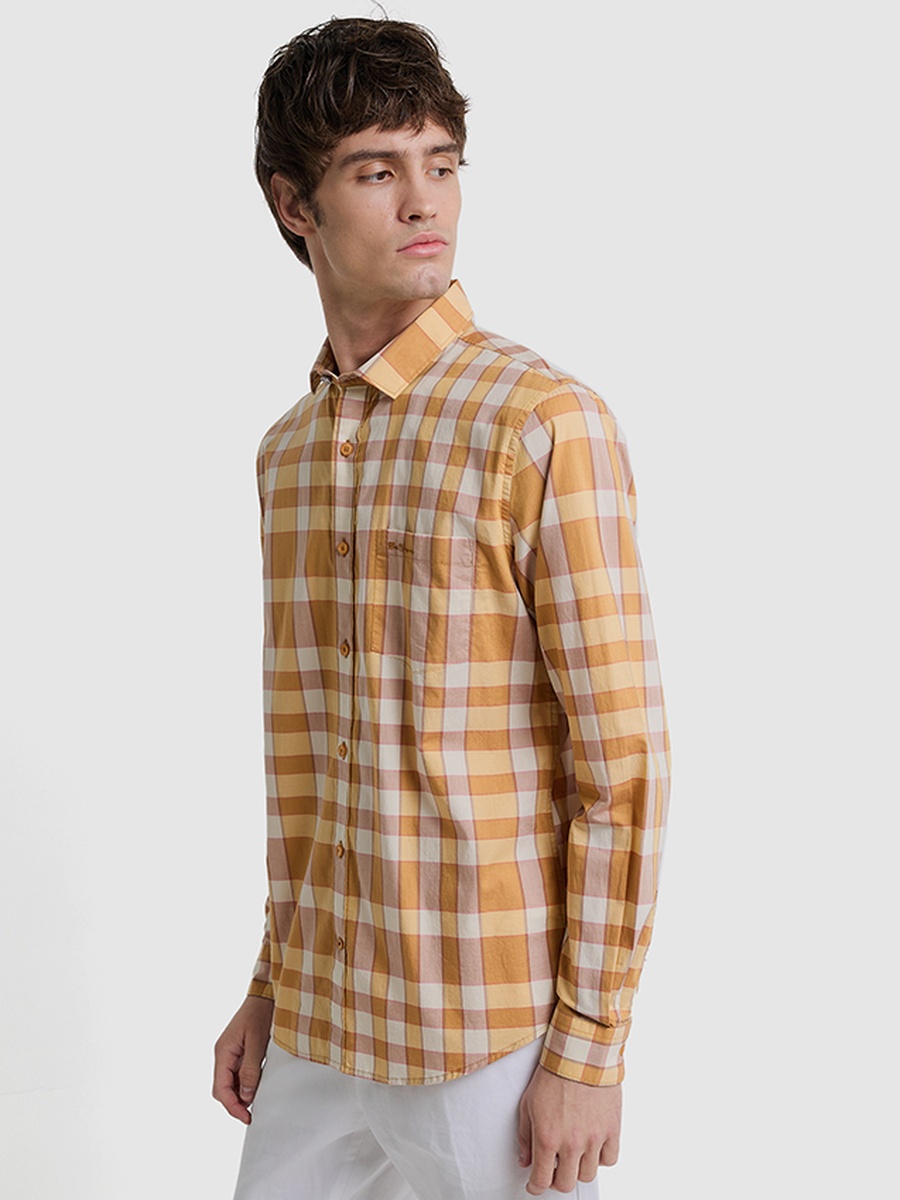 Checked Long Sleeves Shirt with Pocket