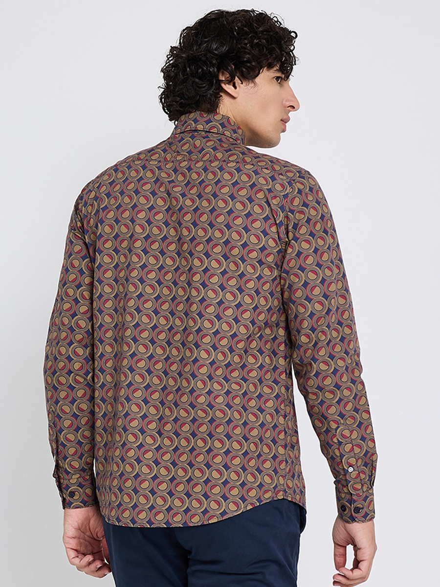 Circle Print Long Sleeves Shirt