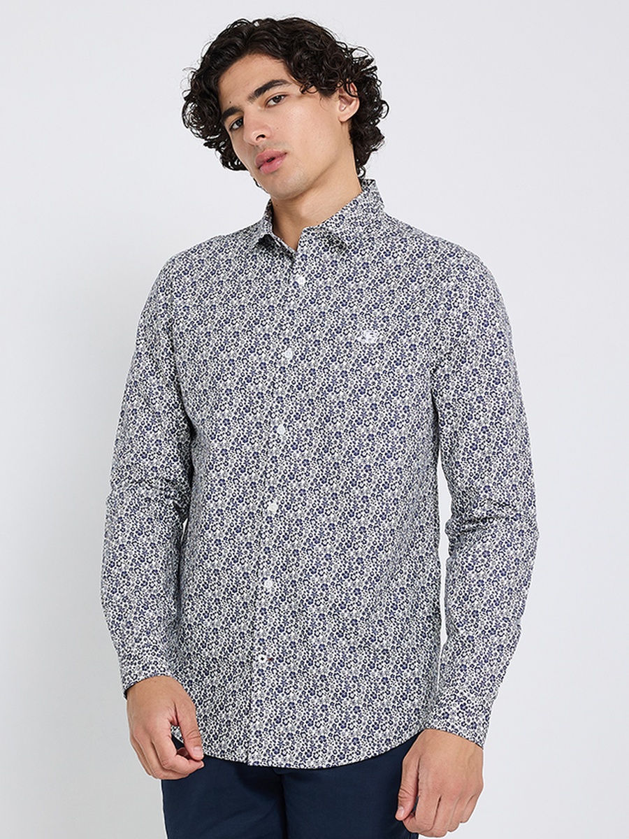 Printed Cotton Long Sleeves Shirt