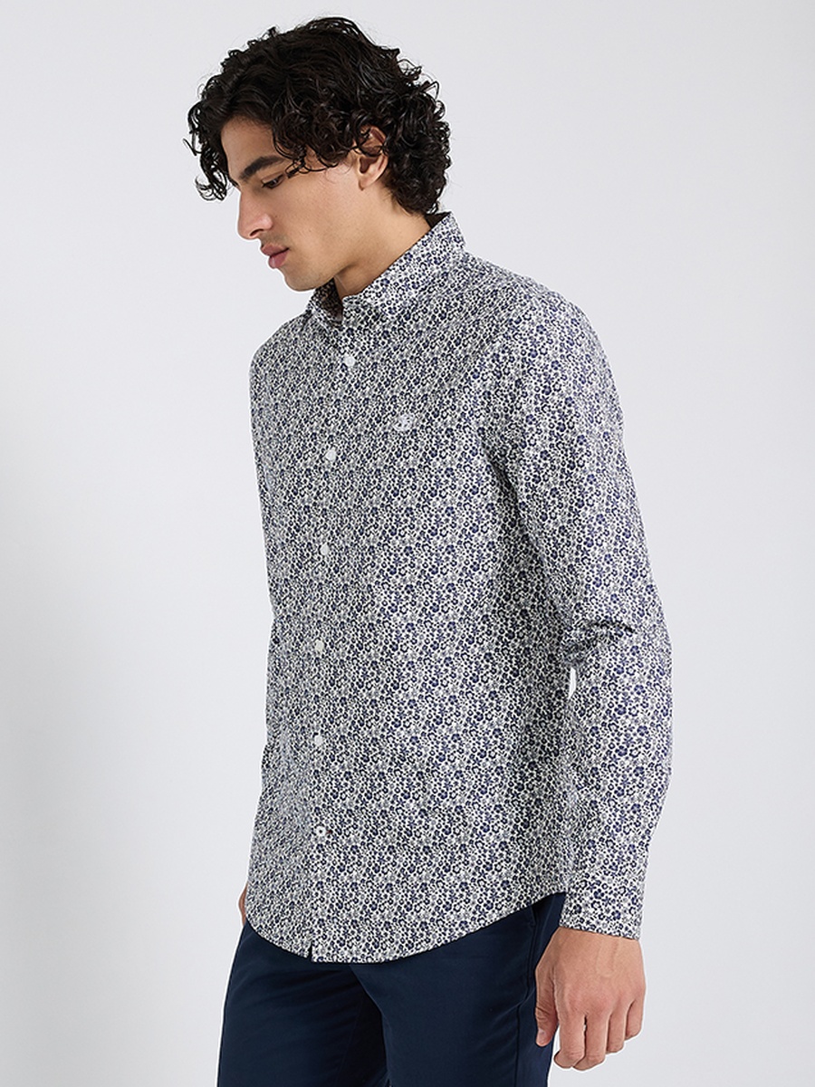 Printed Cotton Long Sleeves Shirt