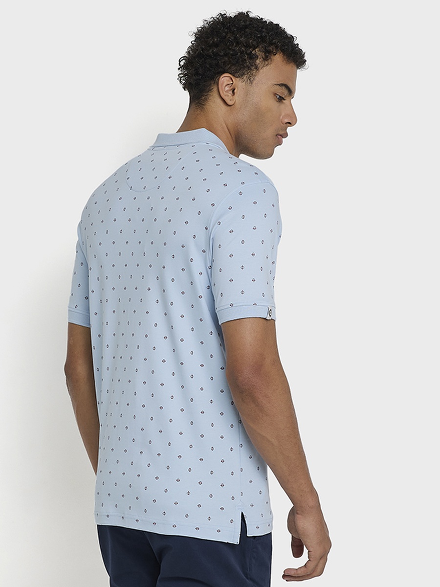 تيشيرت بولو بأكمام قصيرة وطبعة كاملة