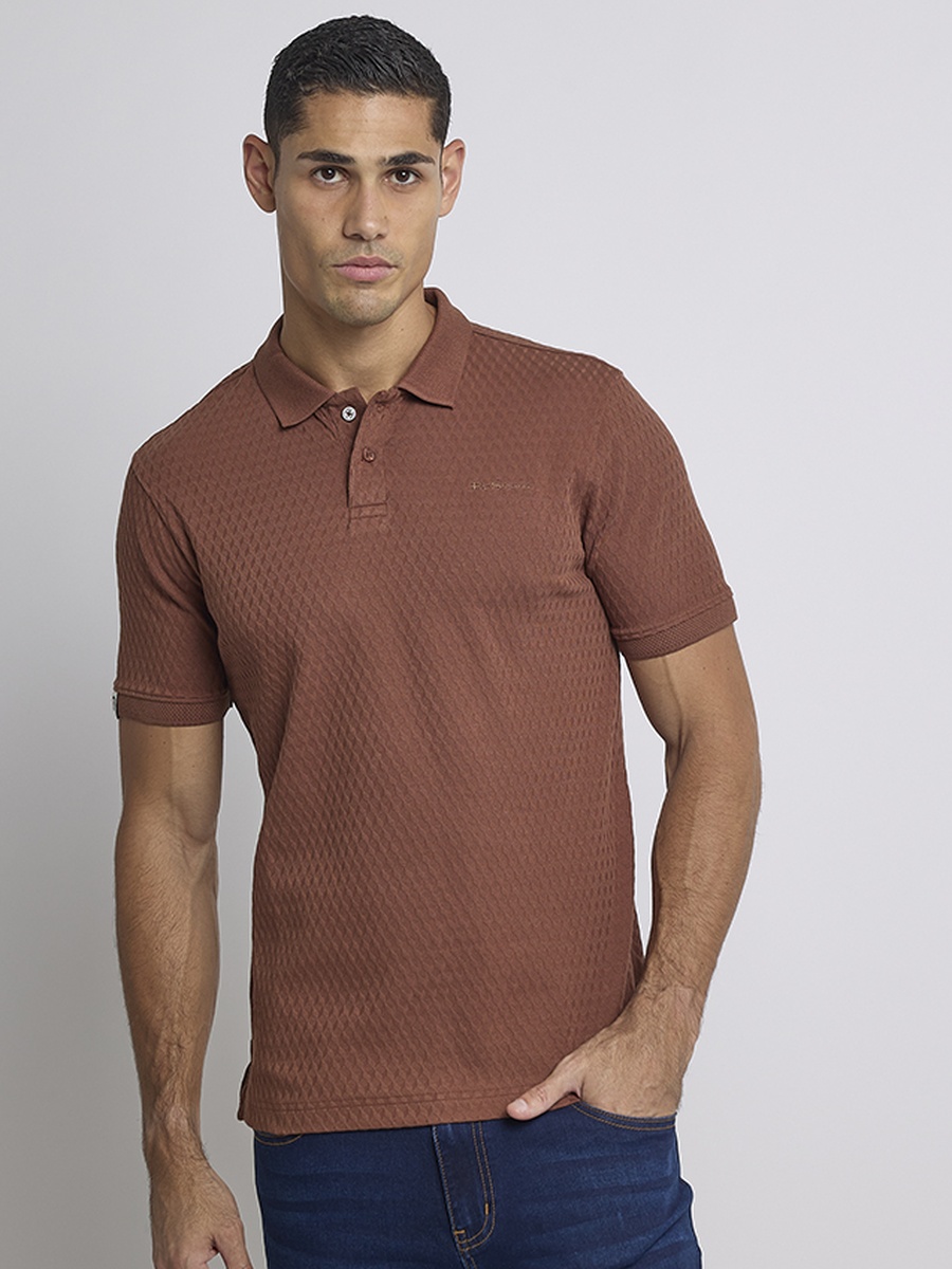 Dobby Textured Short Sleeves Polo T-Shirt