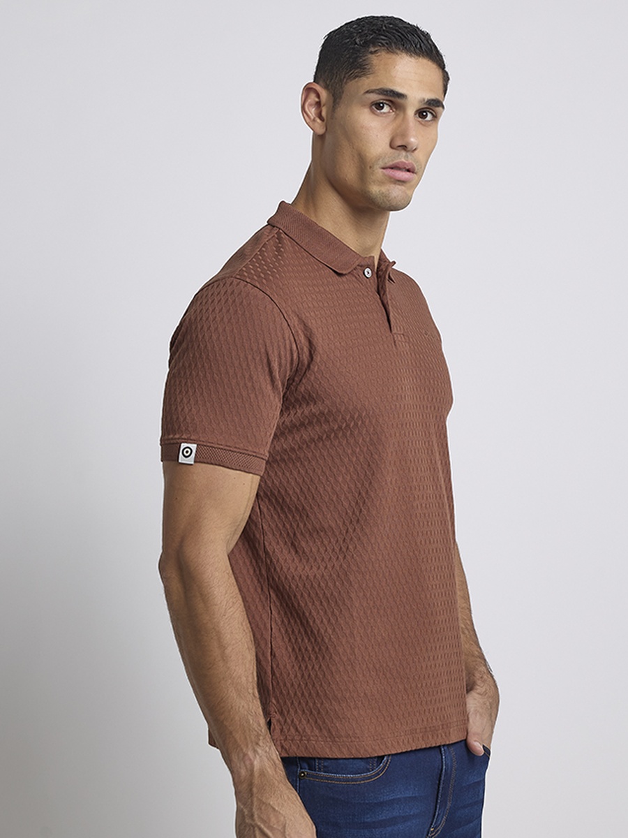 Dobby Textured Short Sleeves Polo T-Shirt