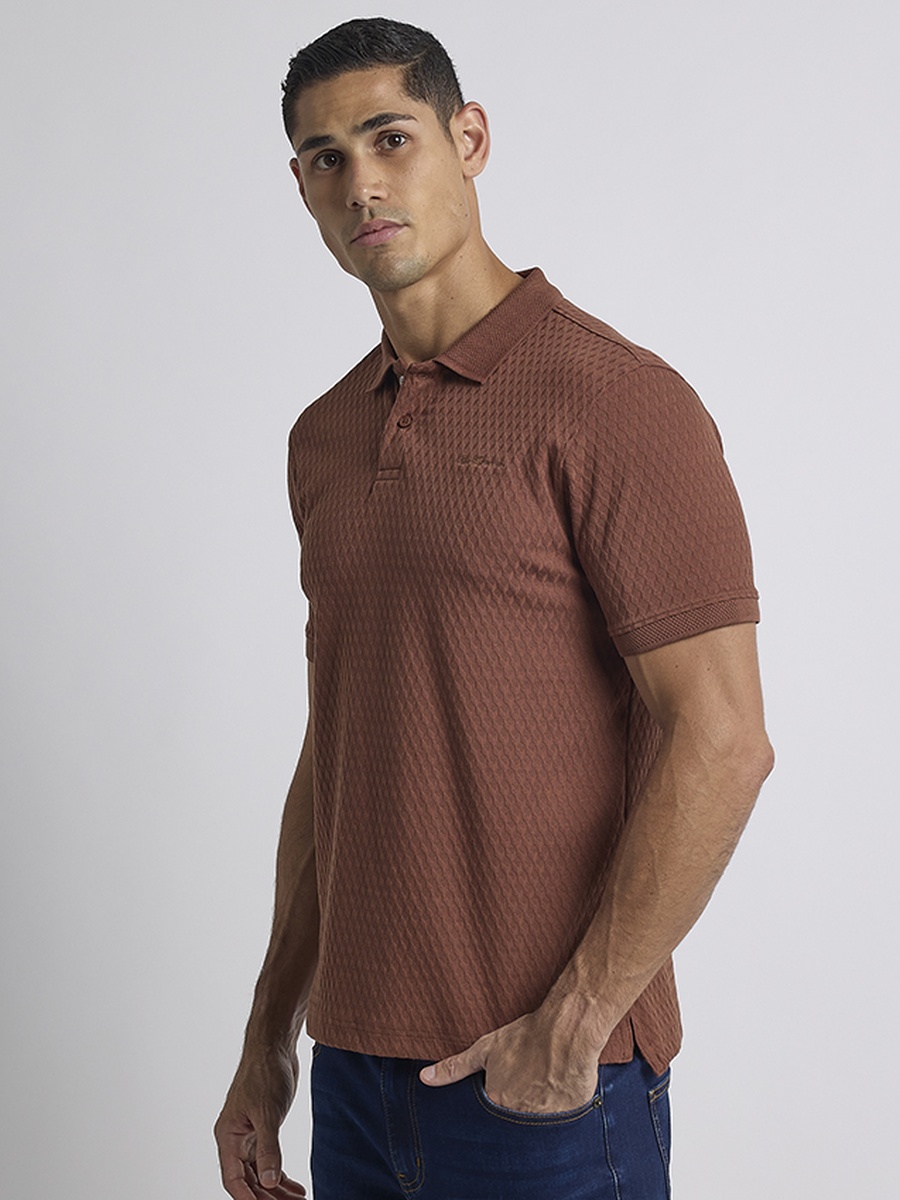Dobby Textured Short Sleeves Polo T-Shirt