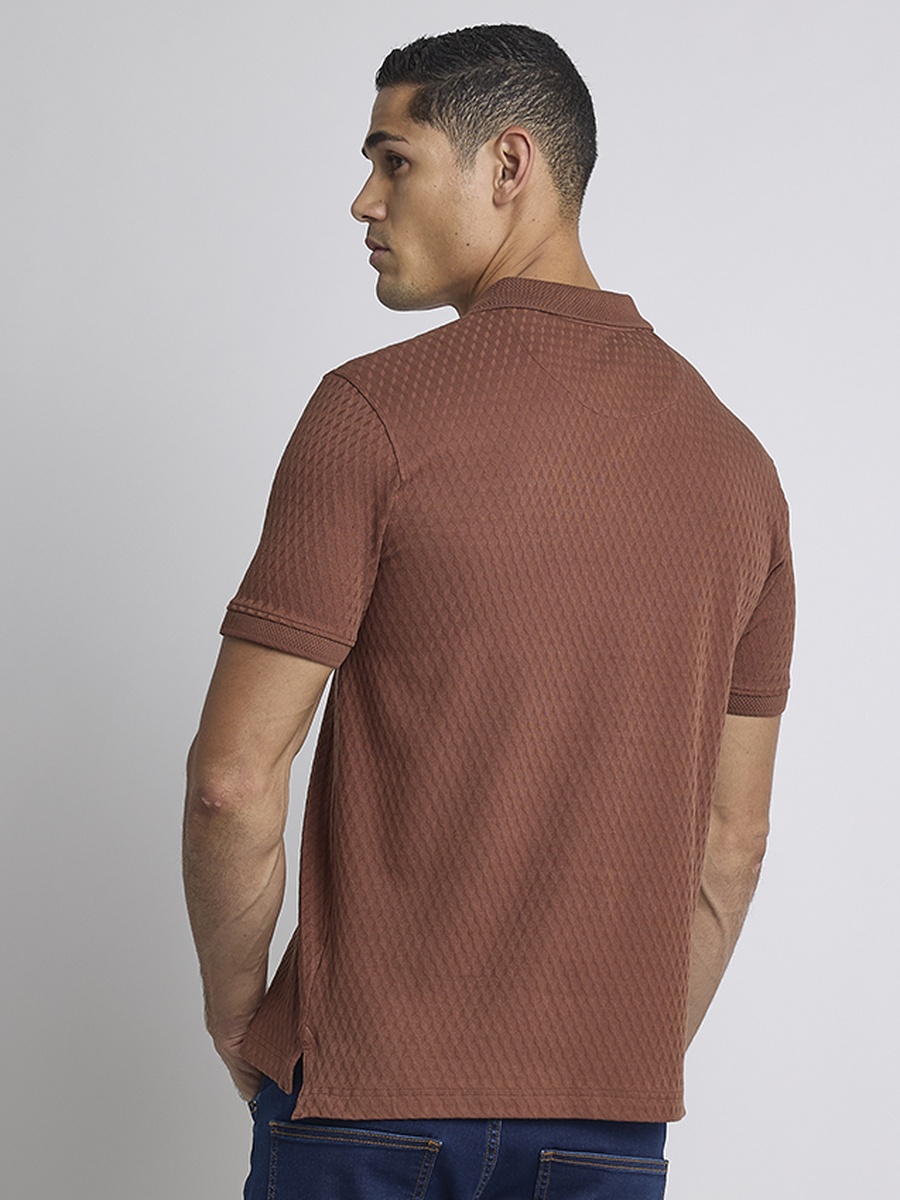 Dobby Textured Short Sleeves Polo T-Shirt