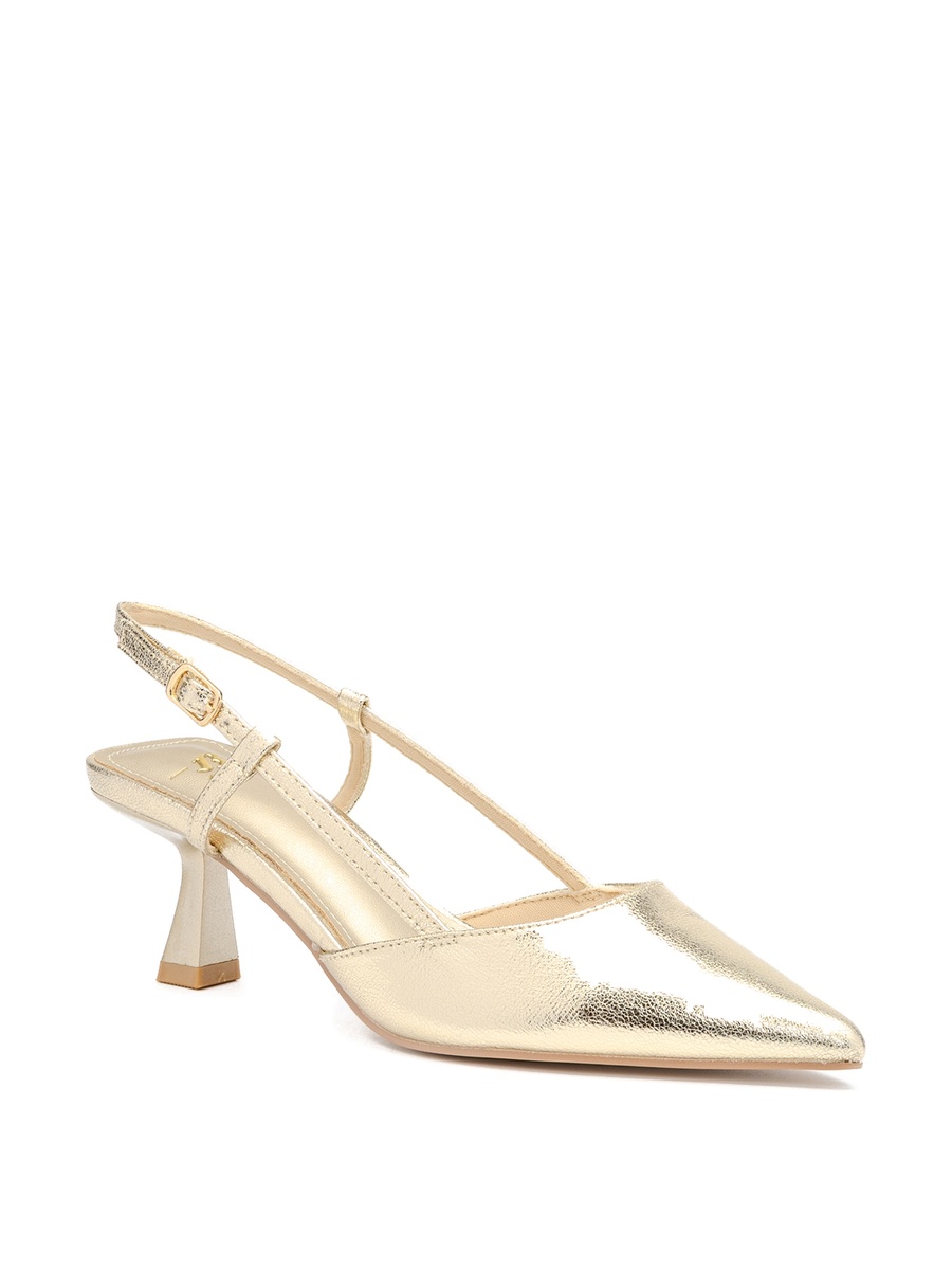 Pointed Slingback Mid-Heel Shoes