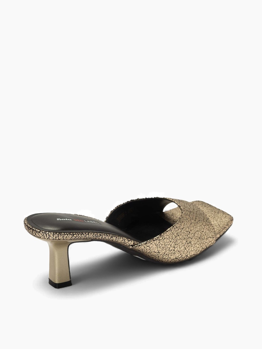 Kitten Heel Slip-On Sandals