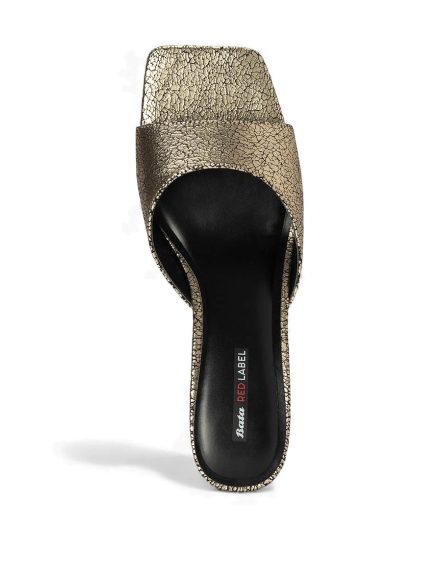 Kitten Heel Slip-On Sandals