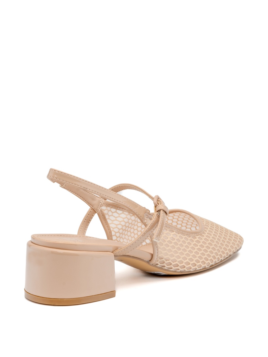 Pointed Slingback Block-Heel Shoes