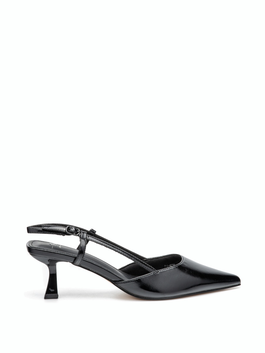 Pointed Toe Low Heel Slingback Pumps