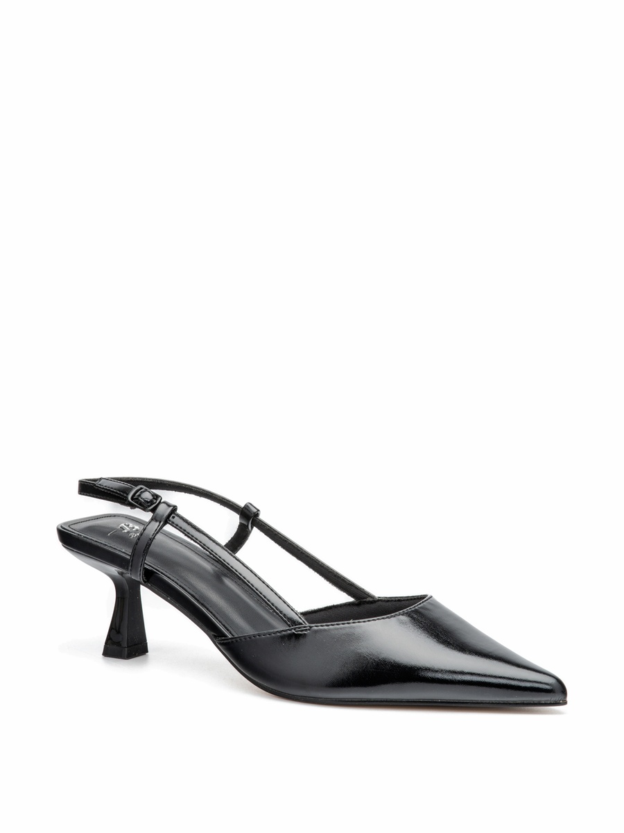 Pointed Toe Low Heel Slingback Pumps