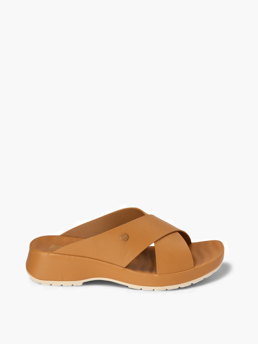 Comfit Slip-On Sandals with Crisscross Straps