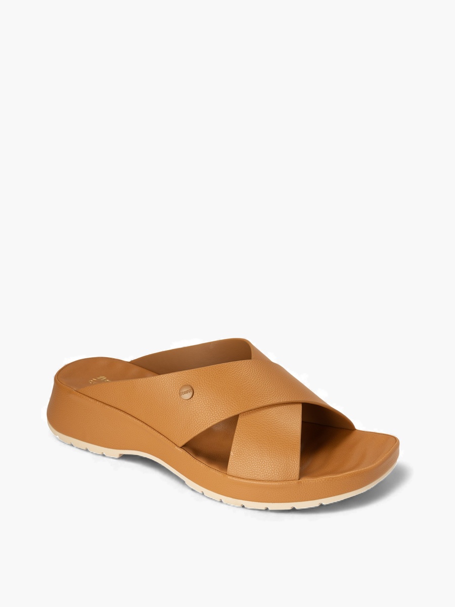 Comfit Slip-On Sandals with Crisscross Straps