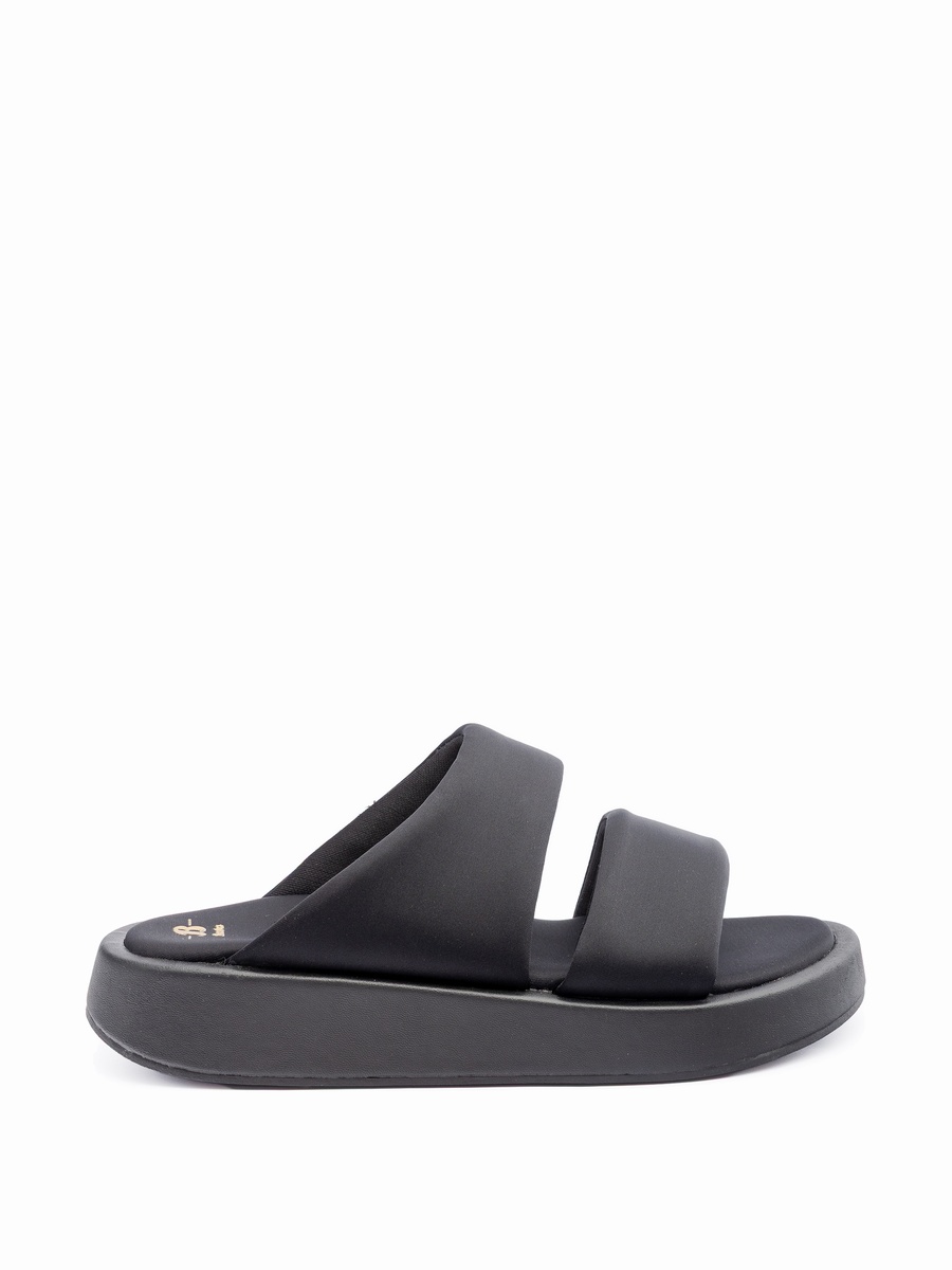 Double-Strap Platform Slide Sandals