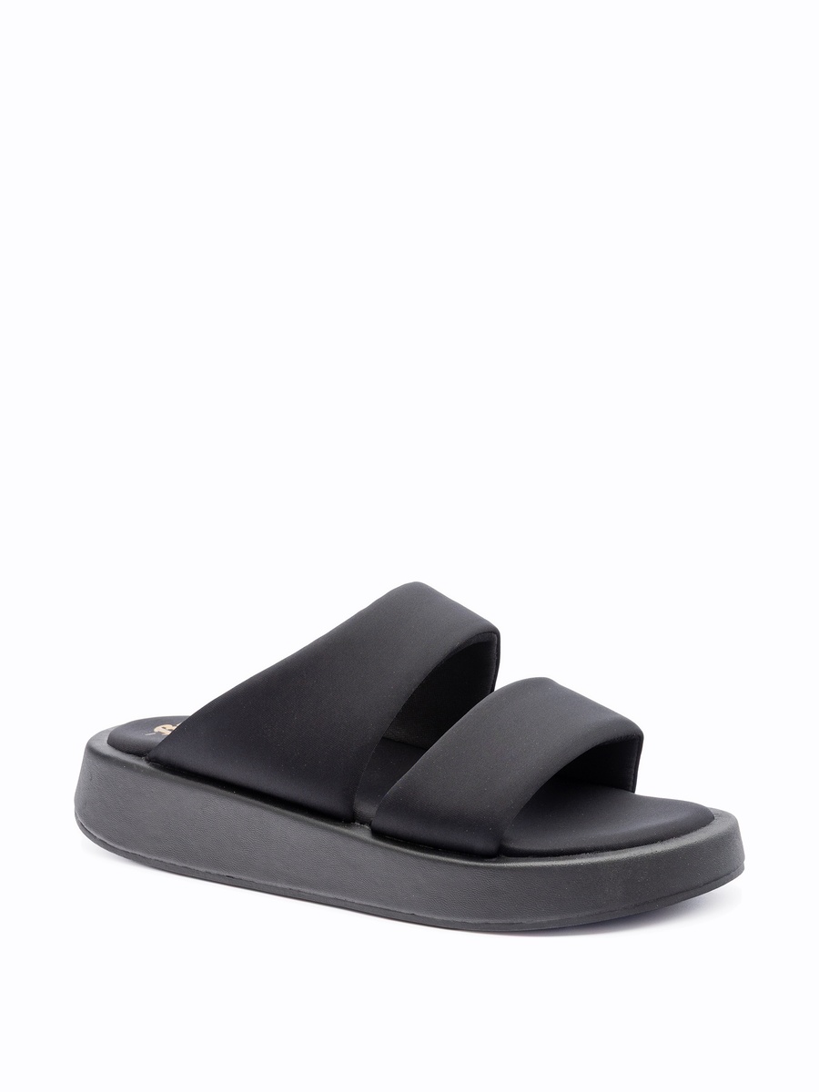 Double-Strap Platform Slide Sandals