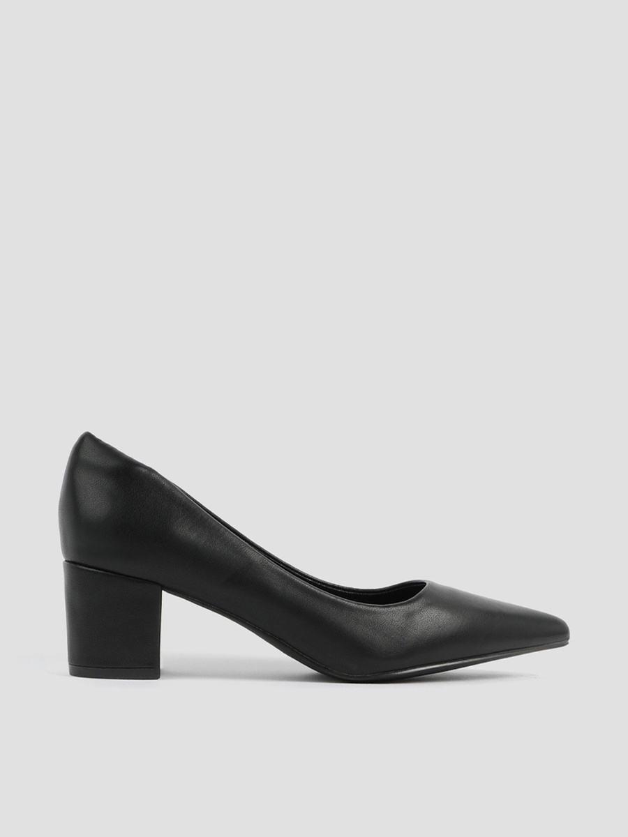 Black Block Heel Pumps