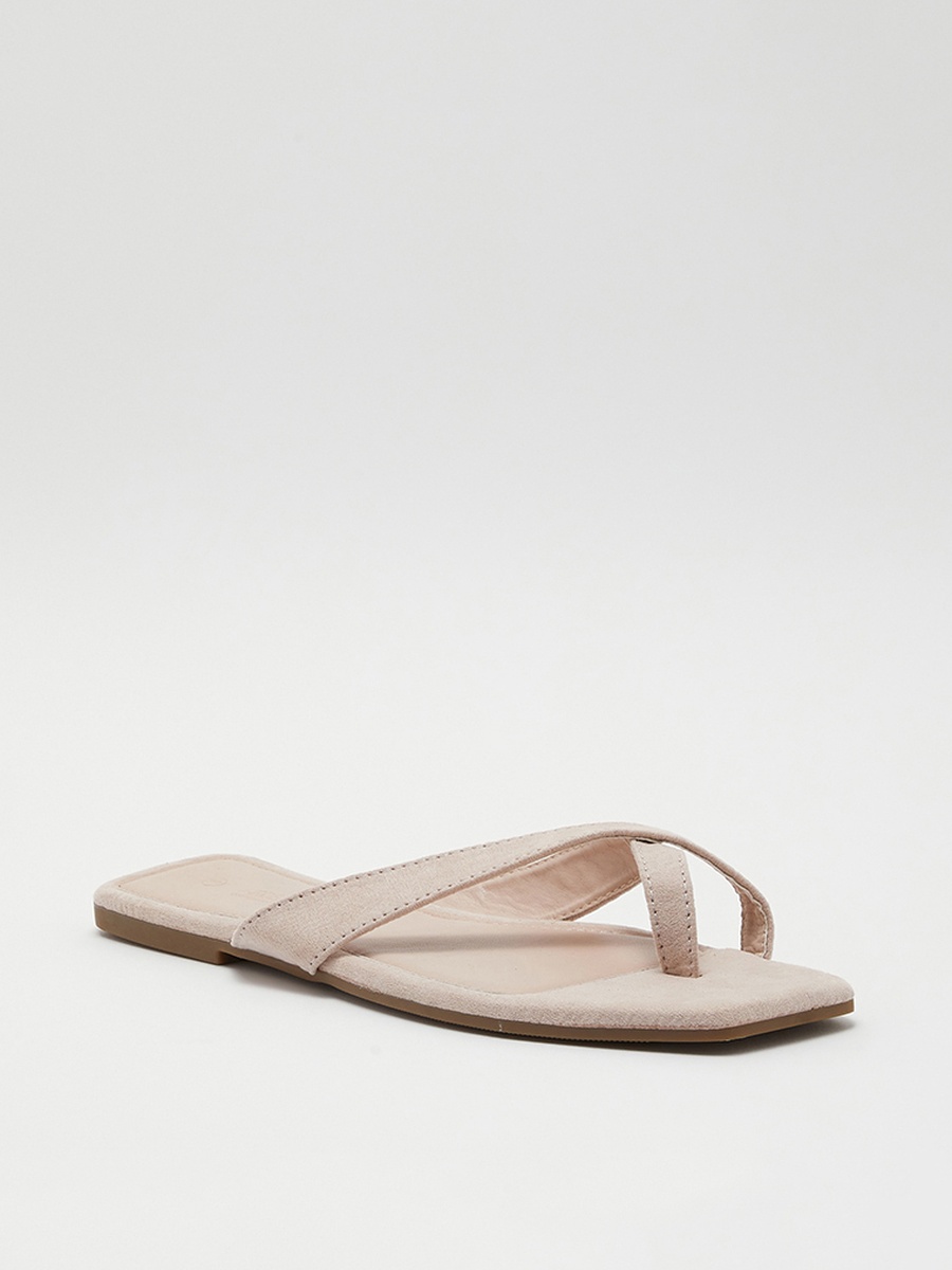 Plain Thong Toe Ring Flat Sandals