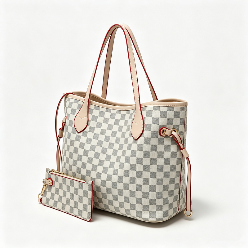Multi-Color Checkered Tote Bag