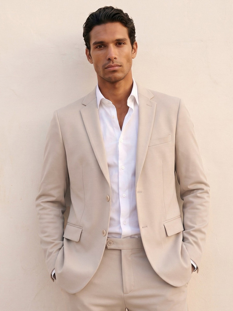 Textured Regular Fit Blazer