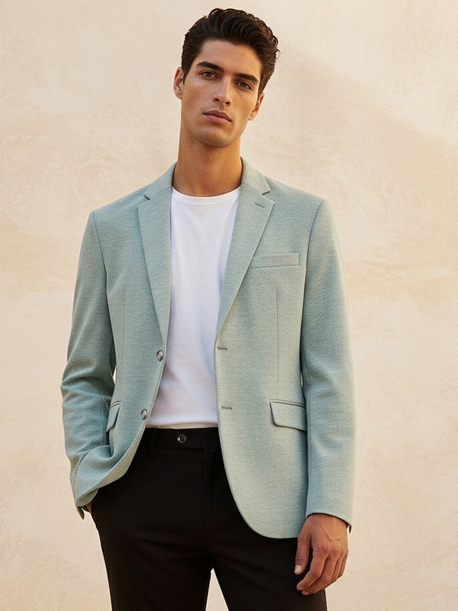 Regular Fit Notch Lapel Blazer