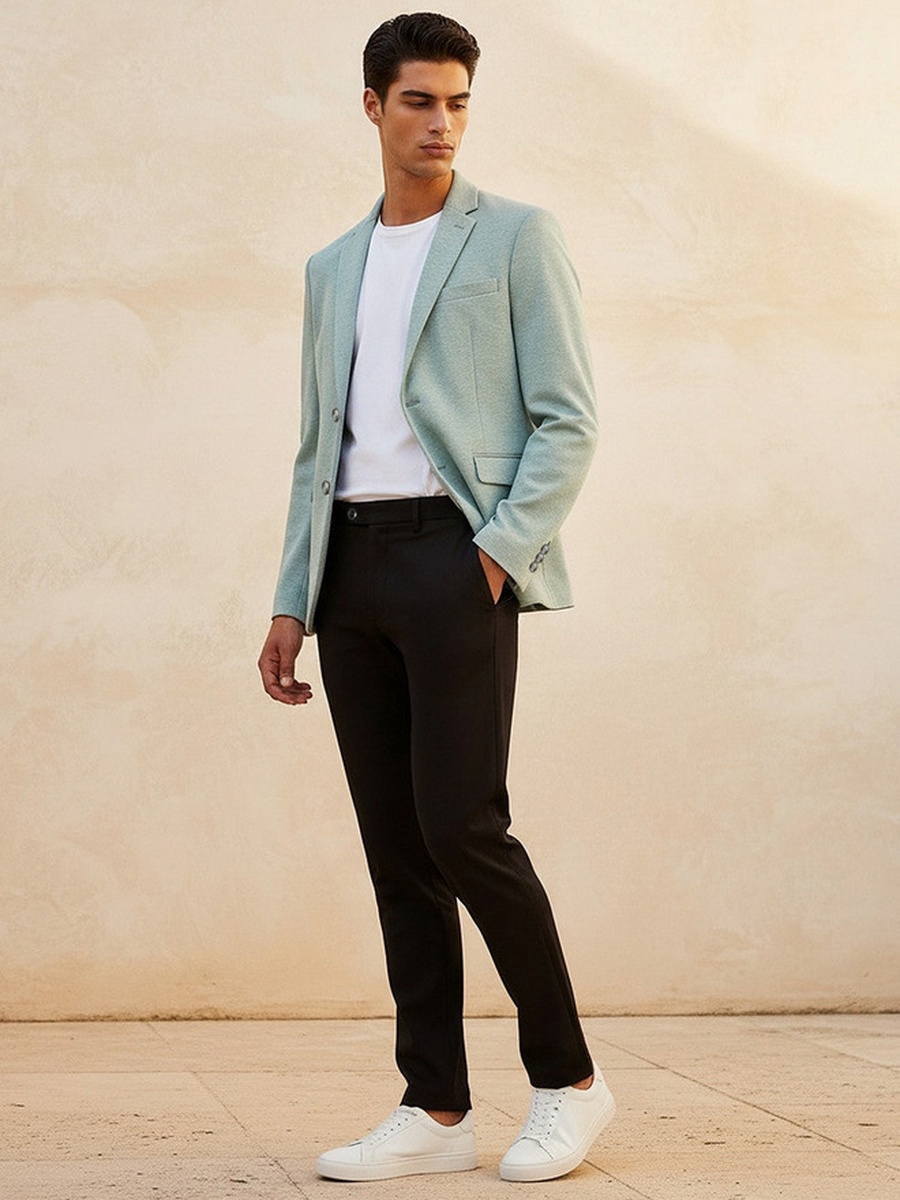 Regular Fit Notch Lapel Blazer