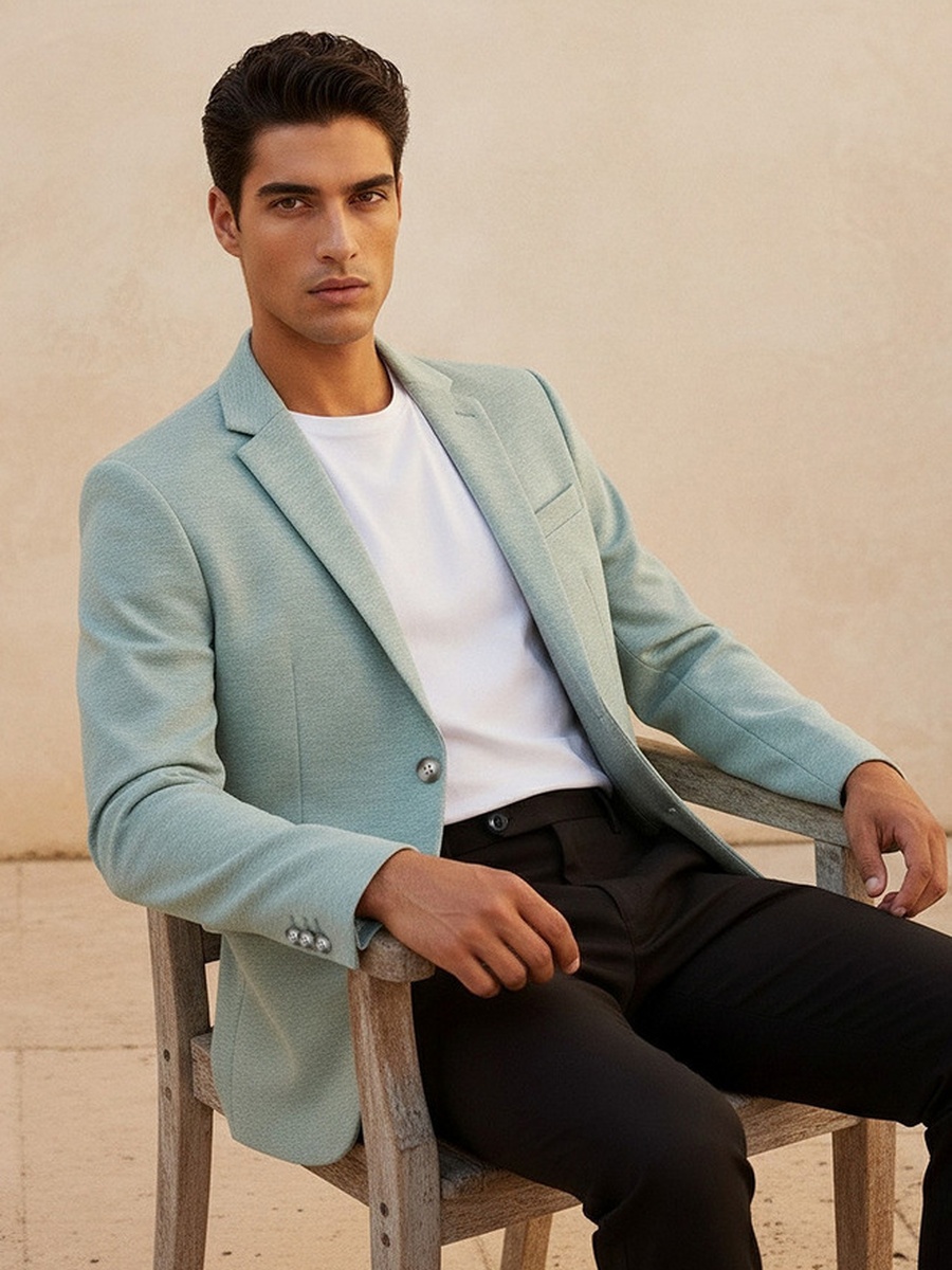 Regular Fit Notch Lapel Blazer