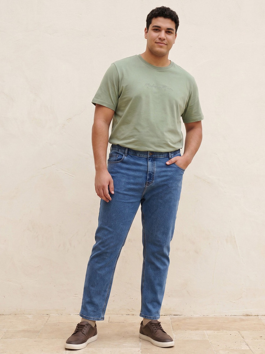 Plus Regular Fit Flexi Waist Jeans