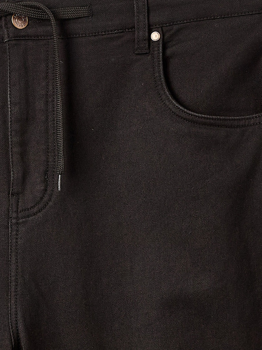 Men Regular Fit Flexi Waist Drawstring Detail Jeans