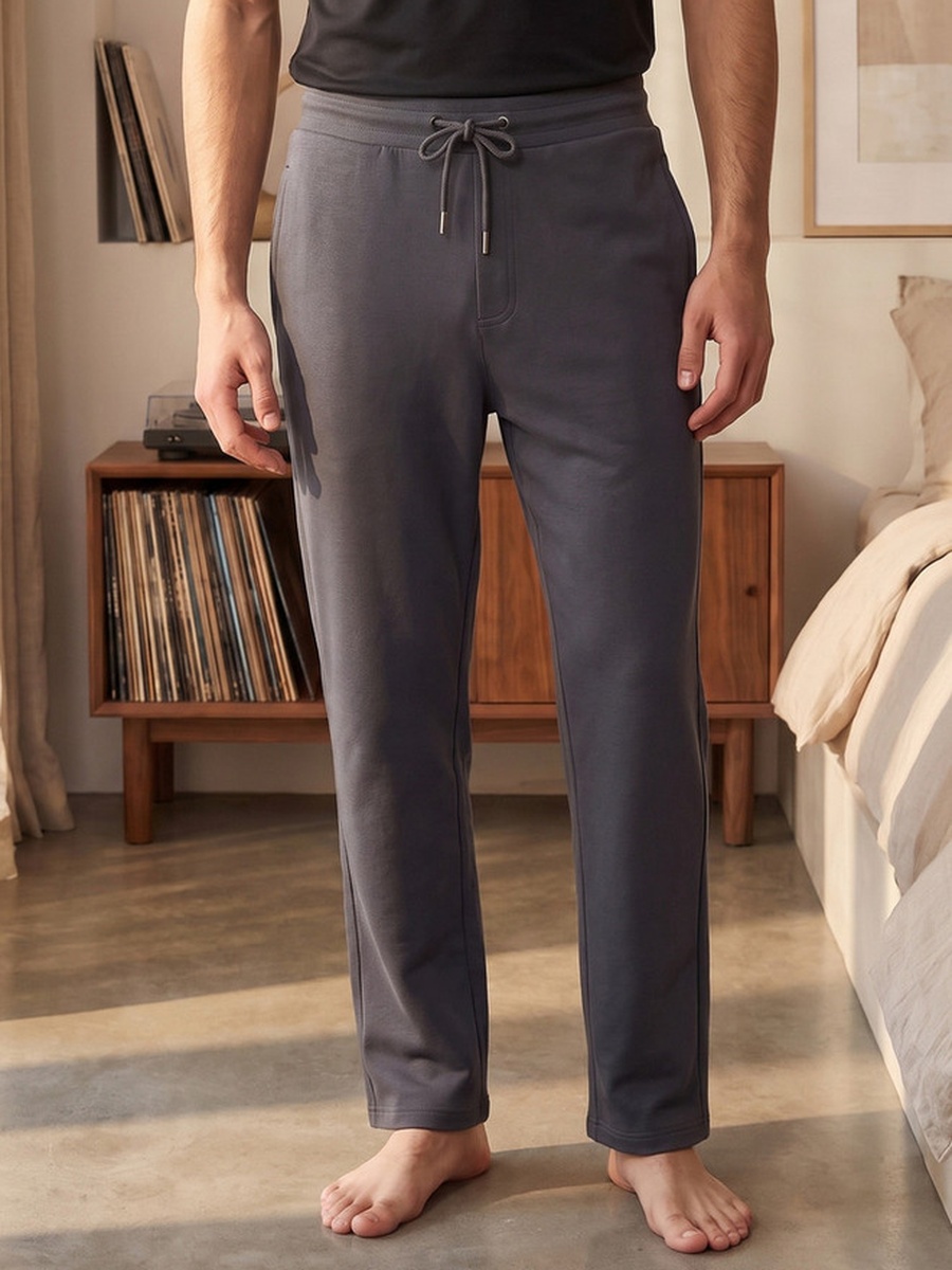 Men Regular Fit Joggers with Pockets