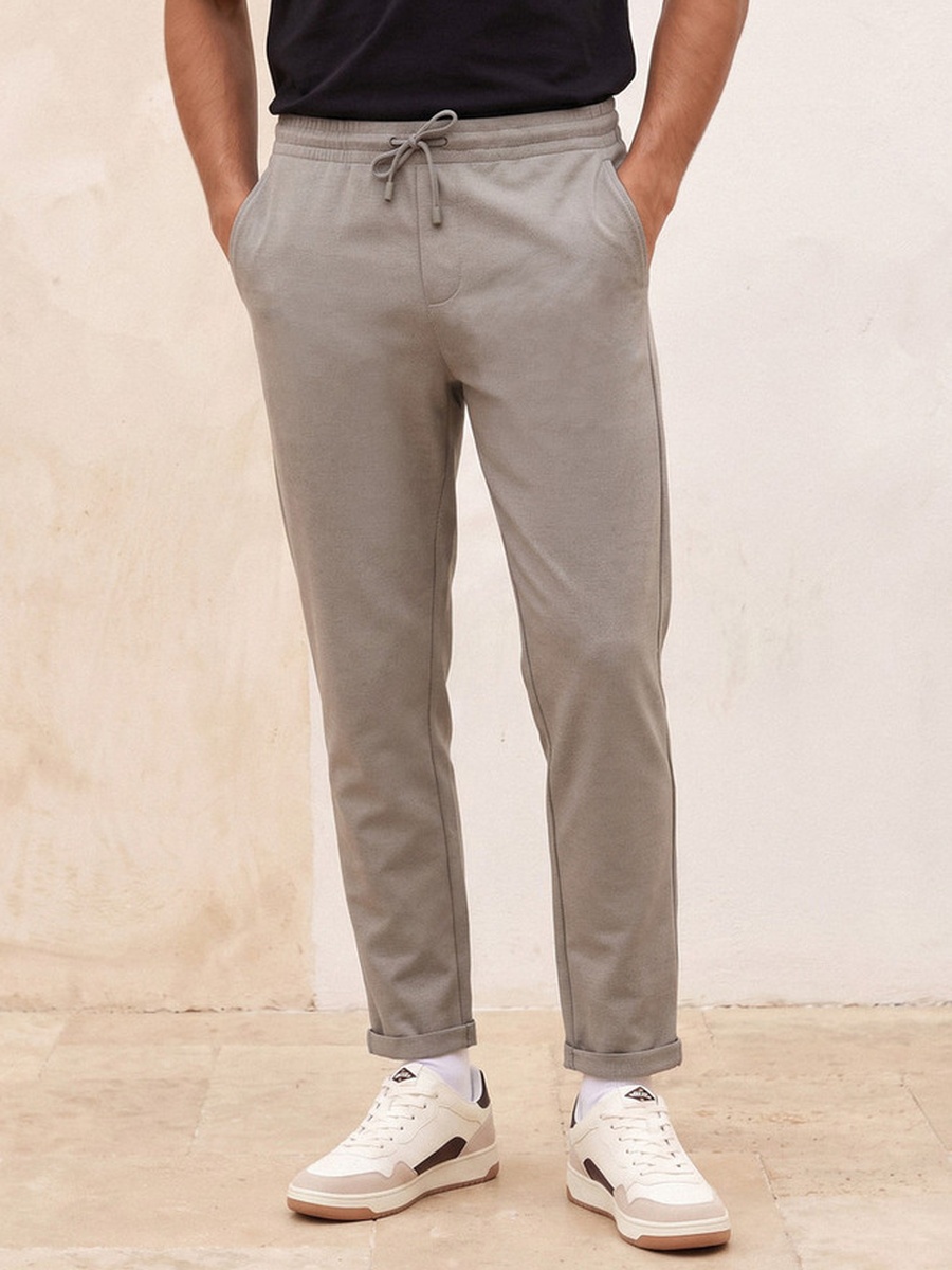 Regular Fit Pique Trousers