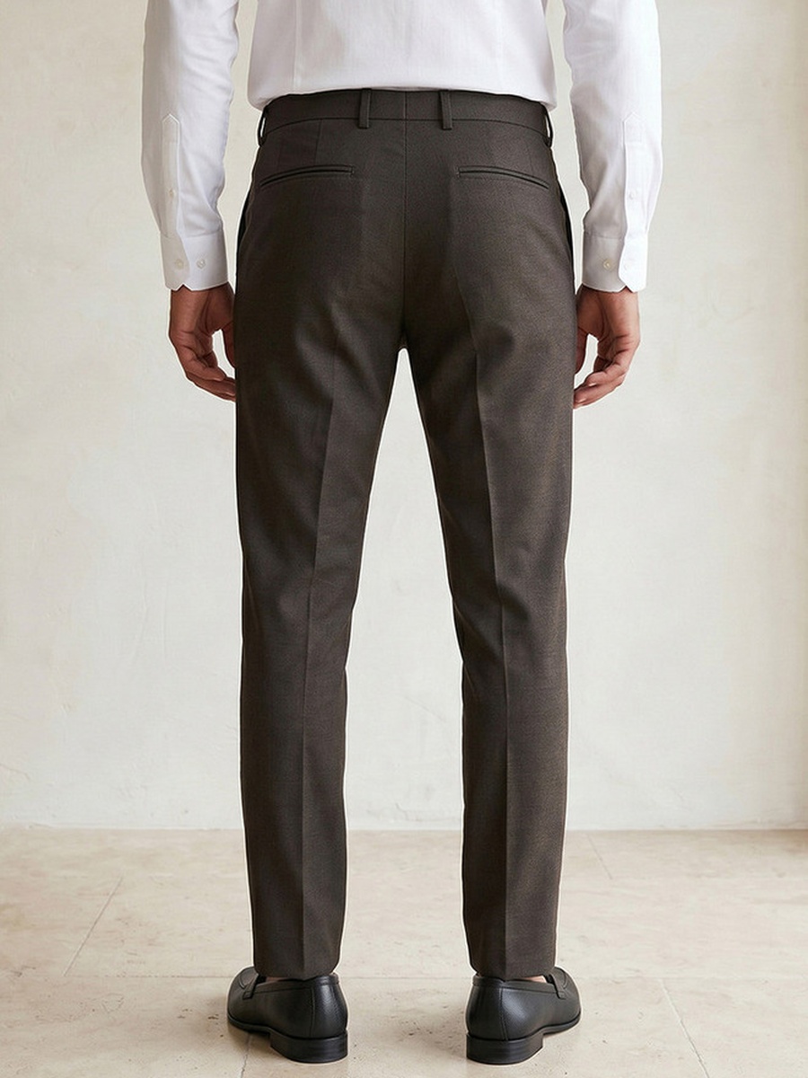 Slim Fit Dobby Formal Trousers