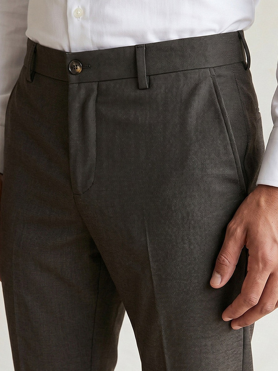 Slim Fit Dobby Formal Trousers