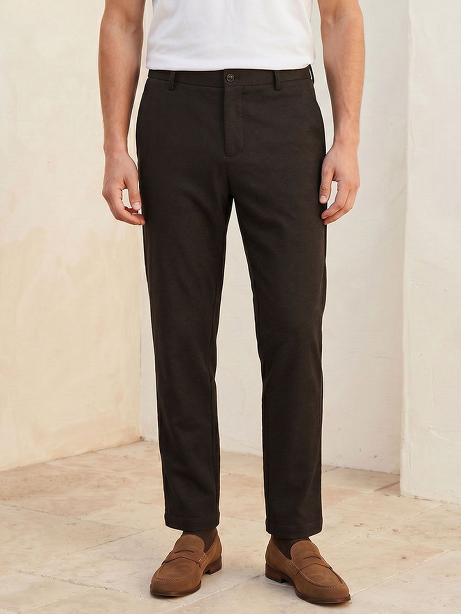 Regular Fit Dobby Formal Trousers