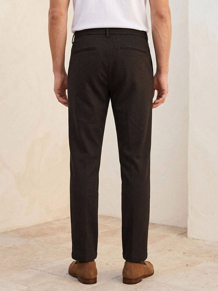 Regular Fit Dobby Formal Trousers