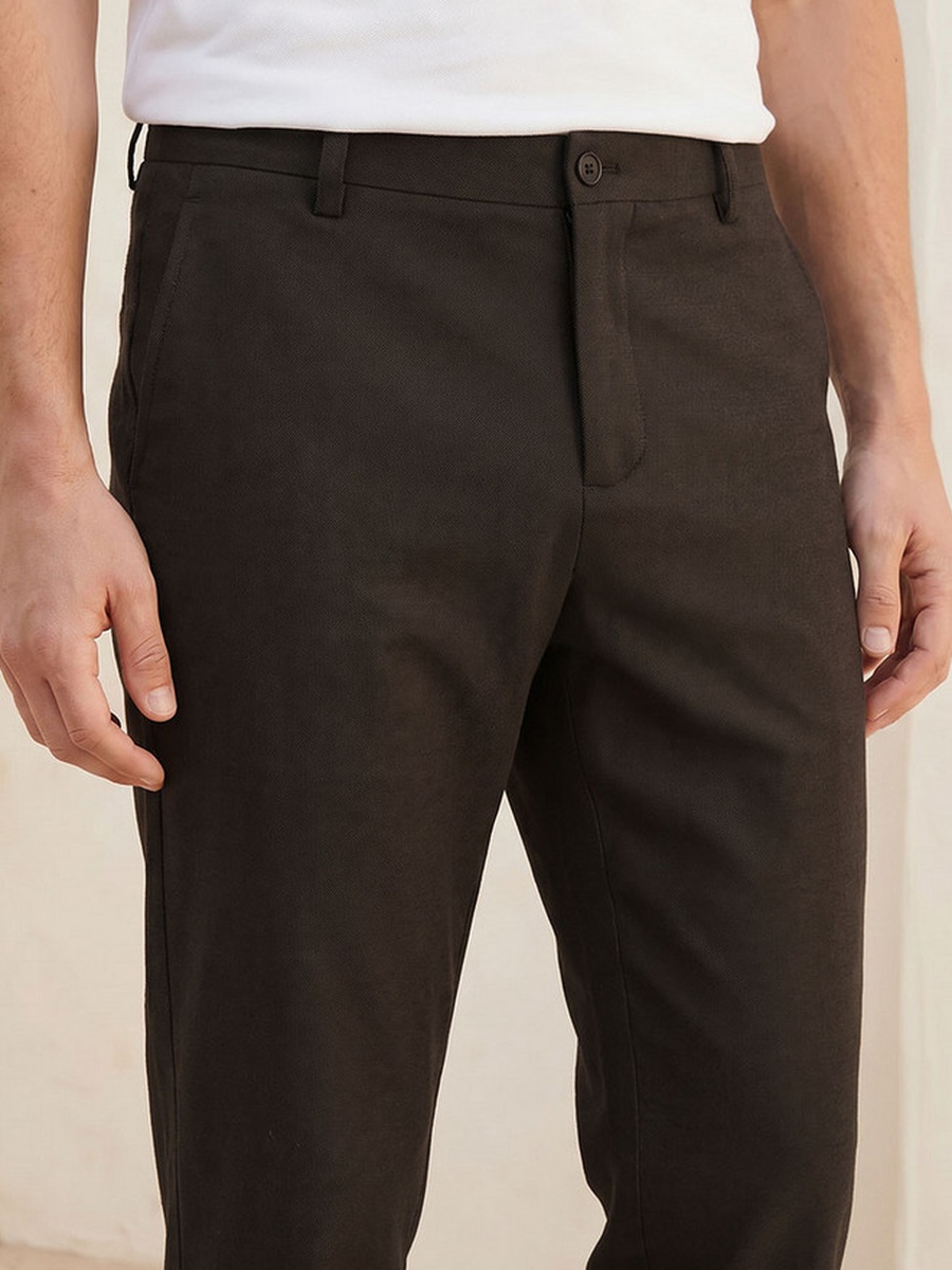 Regular Fit Dobby Formal Trousers