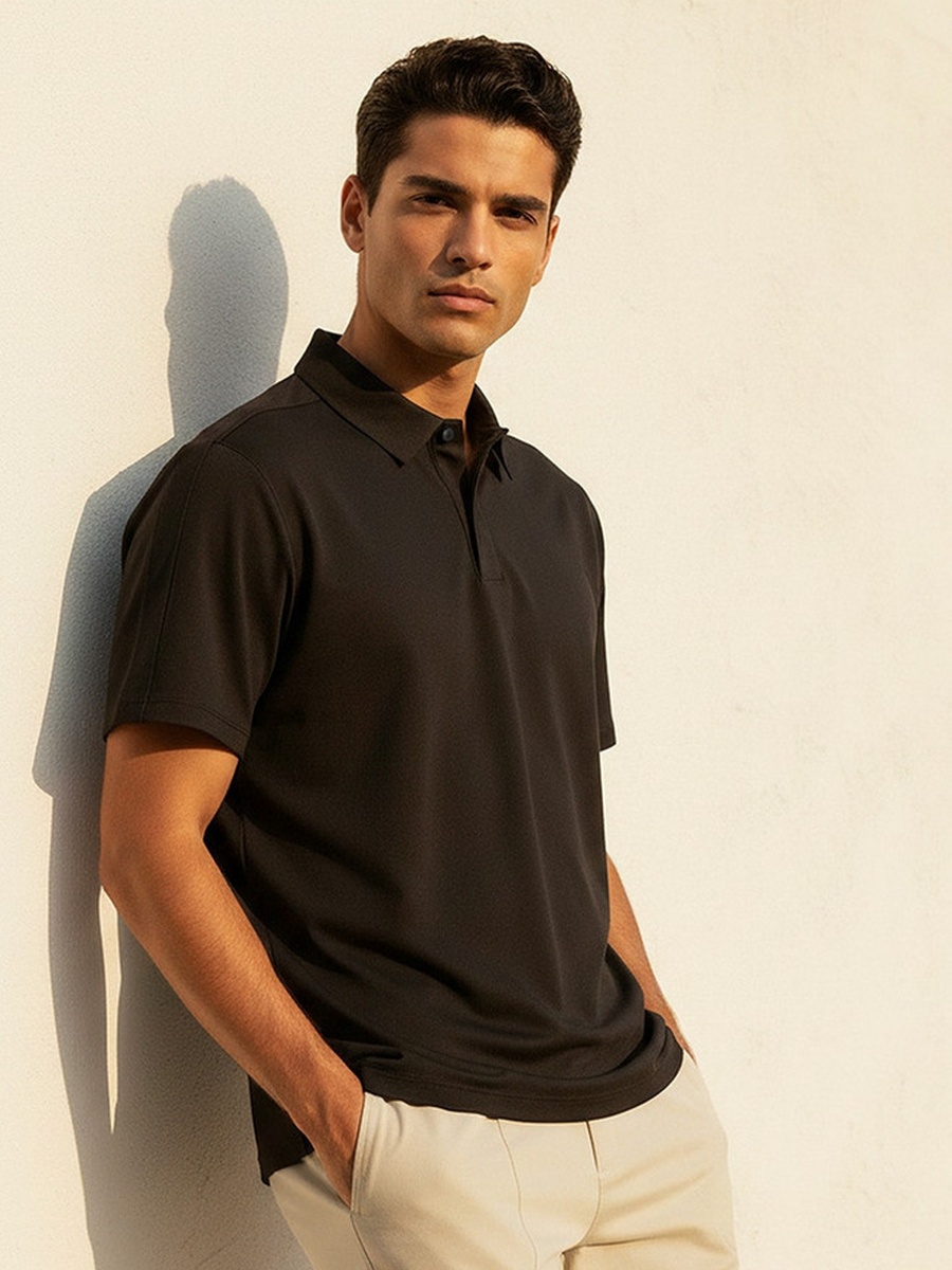 Collared 2 Way Stretch Polo T-Shirt