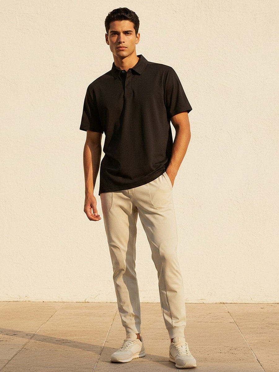 Collared 2 Way Stretch Polo T-Shirt