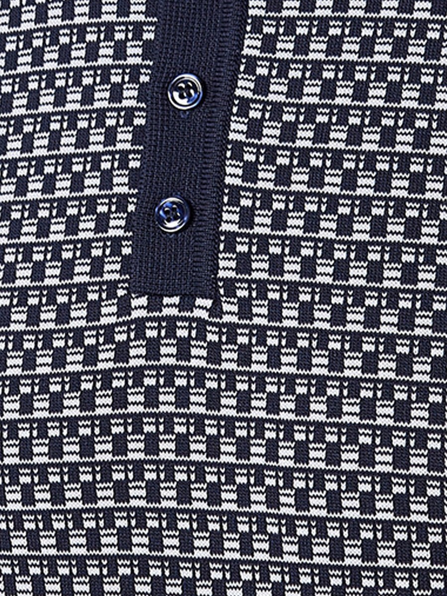 Short Sleeves Jacquard Polo T-Shirt