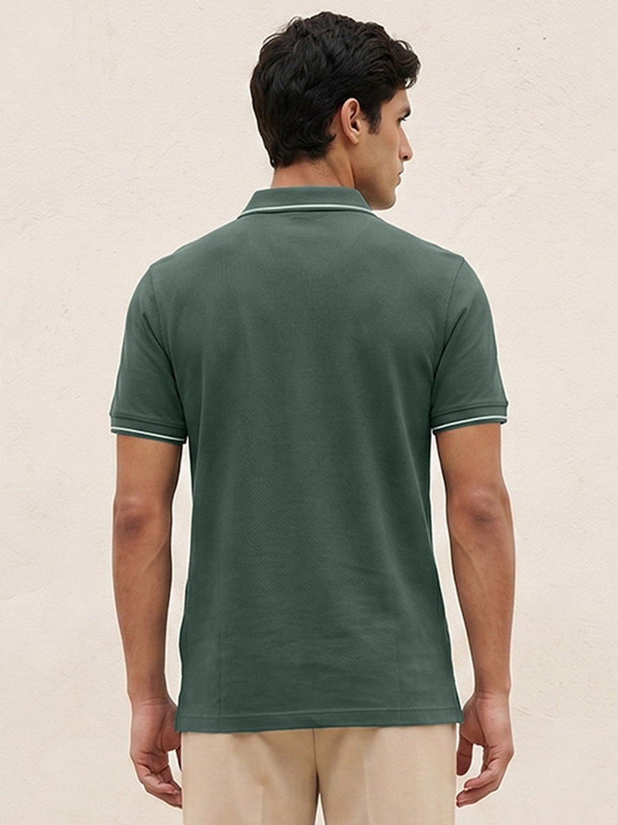 Short Sleeves Textured Polo T-Shirt