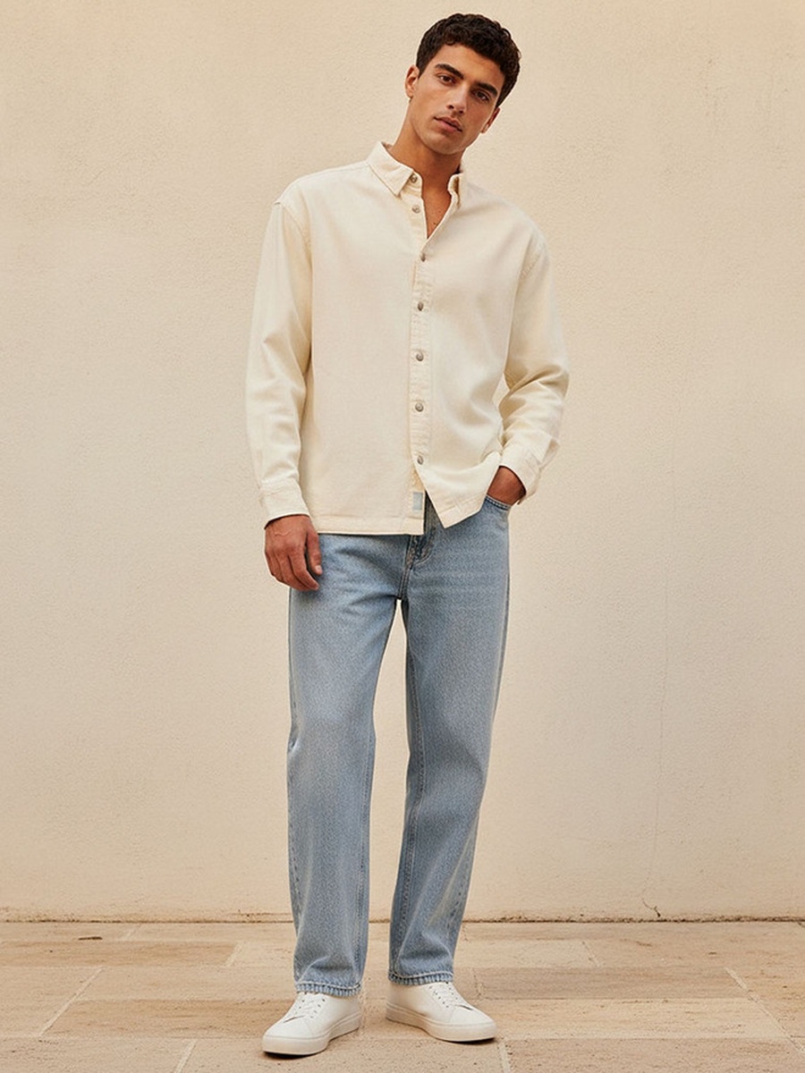 Regular Fit Collared Long Sleeves Shirt