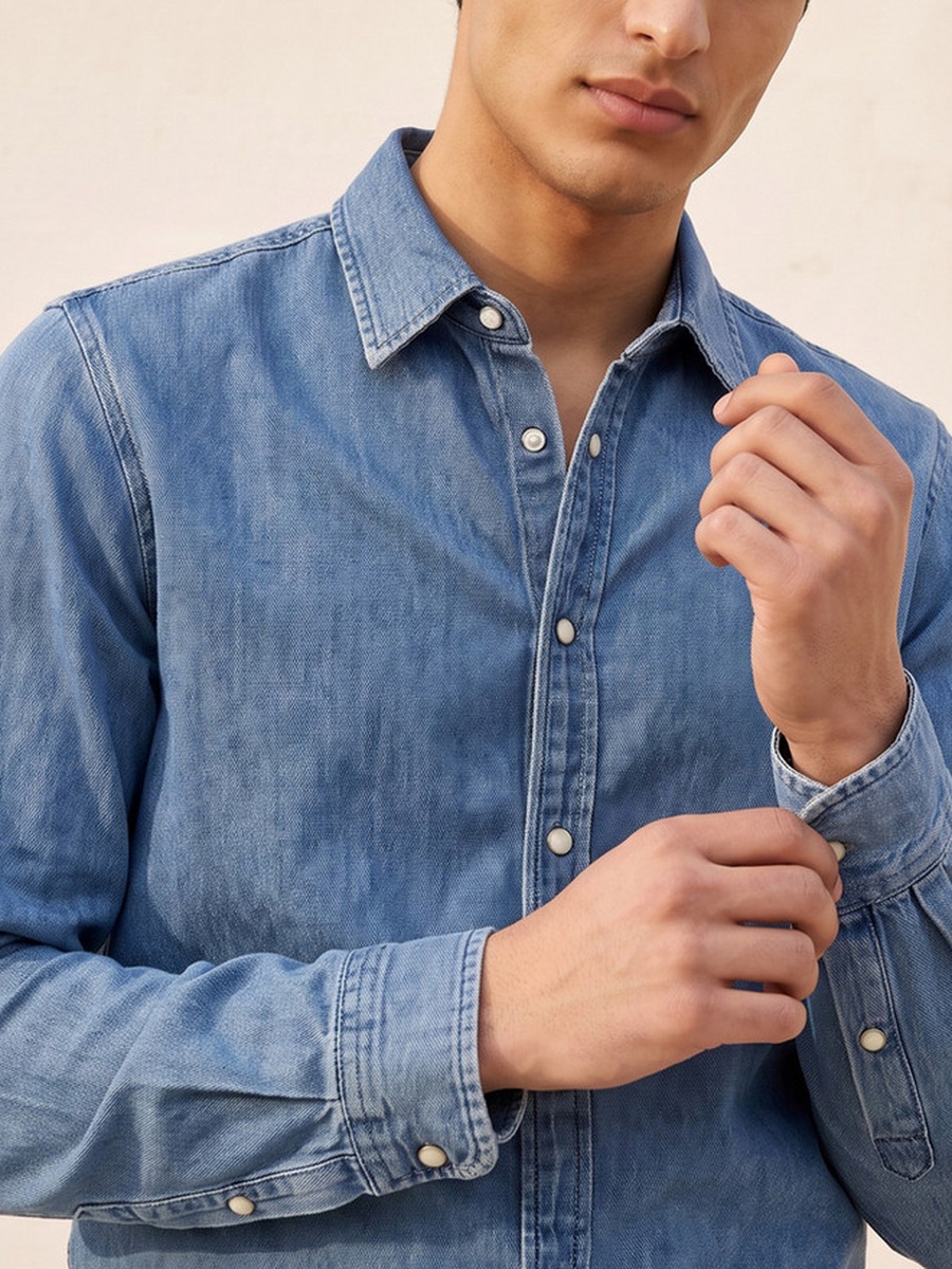 Regular Fit Collared Long Sleeves Shirt