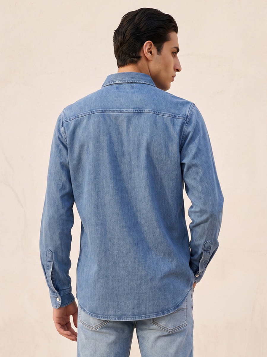 Regular Fit Collared Long Sleeves Shirt