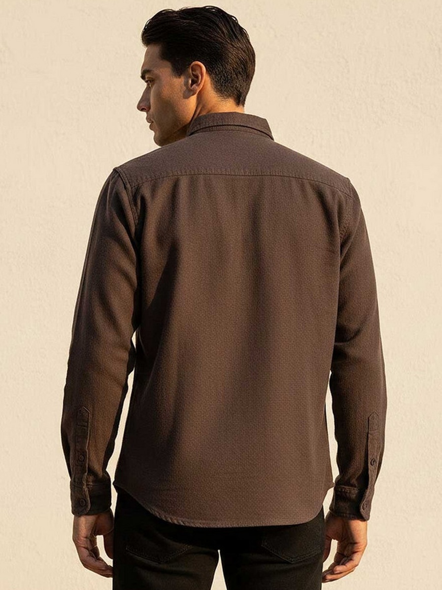 Button-Down Collar Long Sleeves Shirt